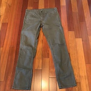 Men’s Levi Jeans- Grey/Green Wash- 32x34 Slim Fit